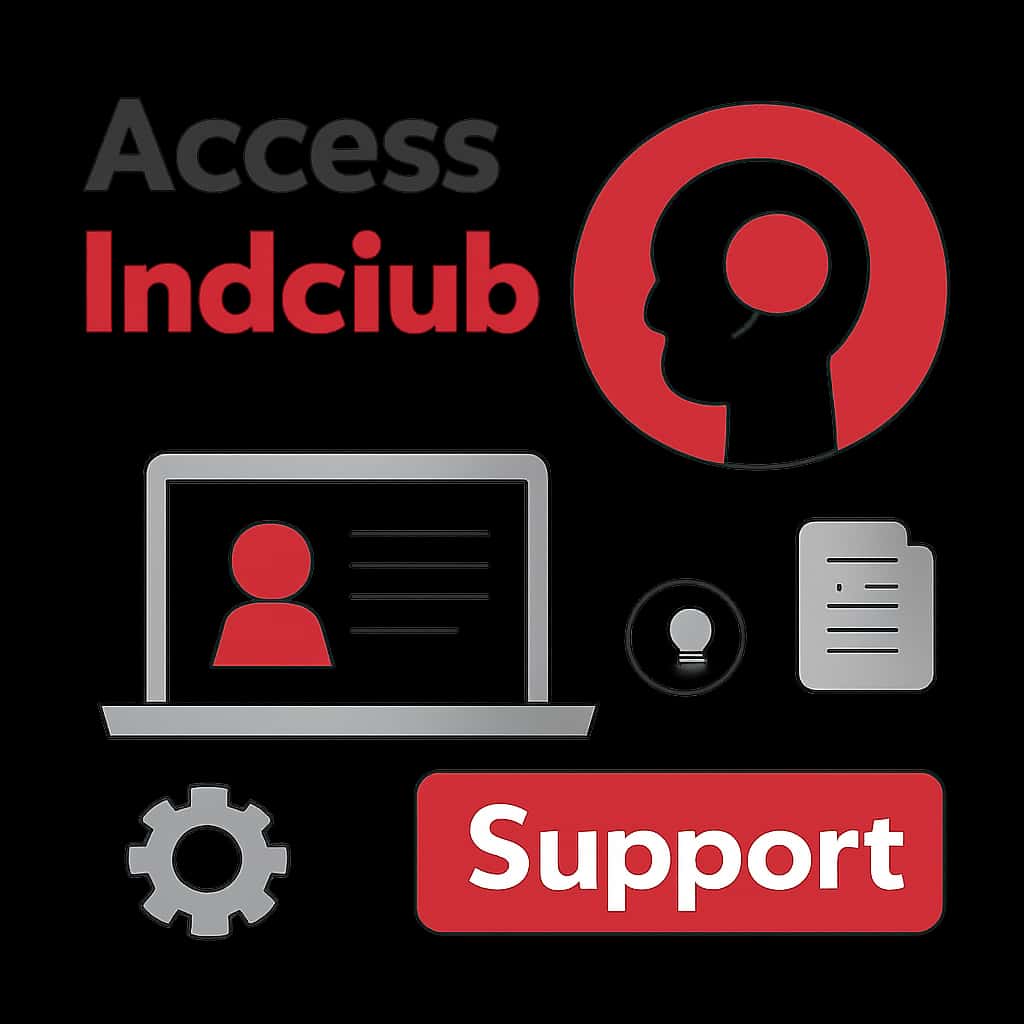 Illustration detailing the Access Indclub Support process.