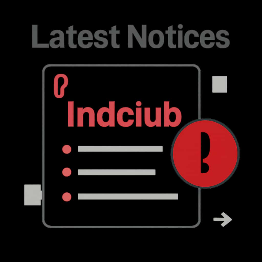 An educational diagram illustrating the key topics of Indclub notices.
