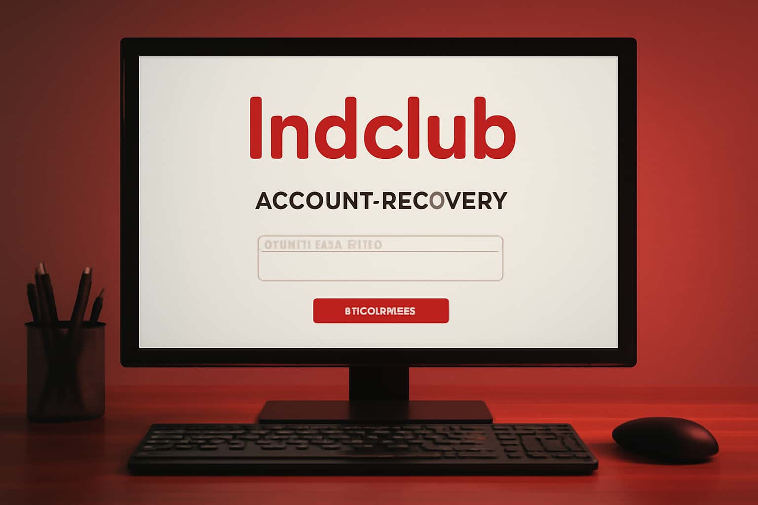 Illustration of Indclub account recovery process featuring secure access elements.