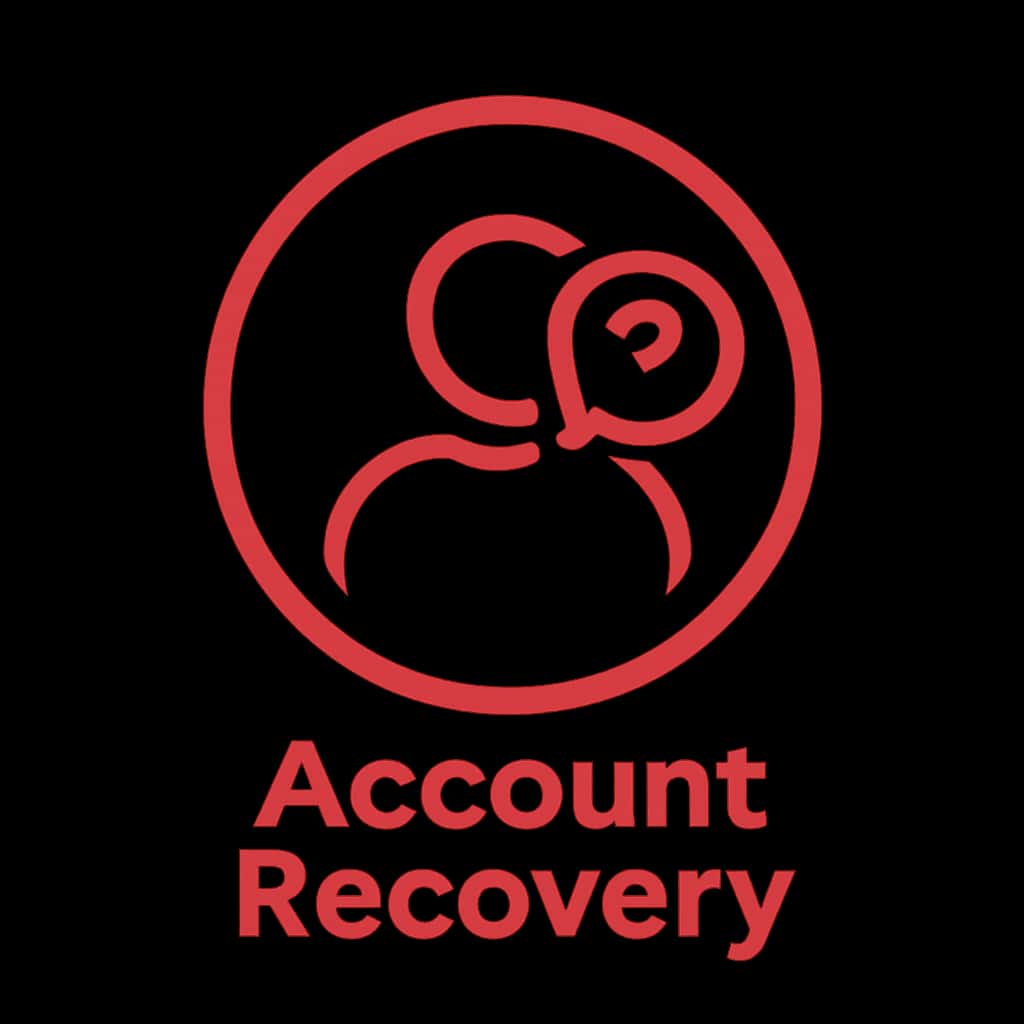 Icon representing Indclub account recovery assistance.