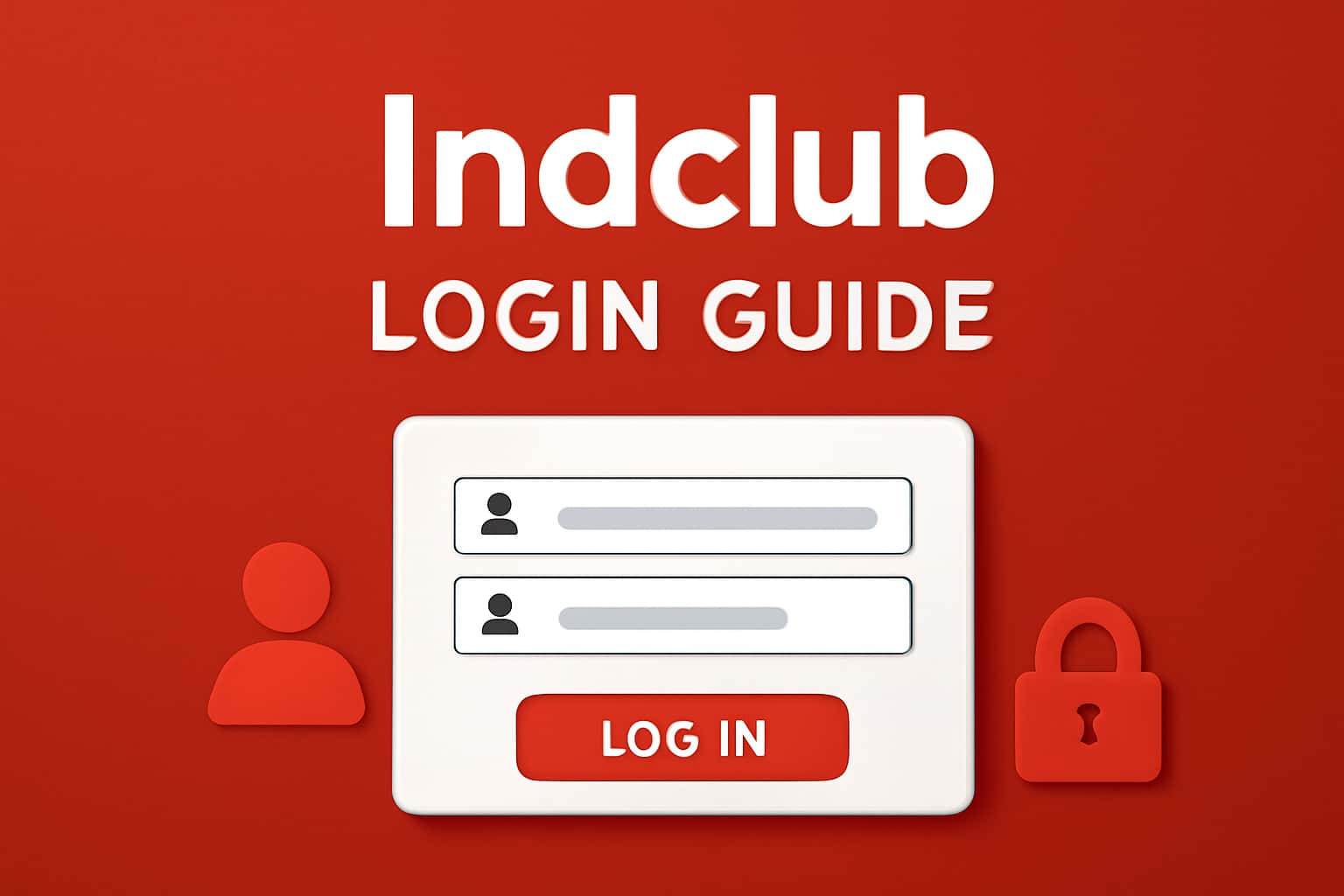 An informative scene illustrating the Indclub Login Guide with prominent text.