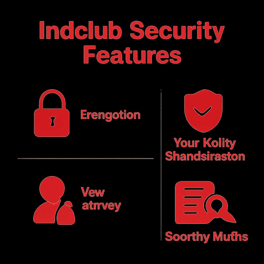 An educational diagram on Indclub Security Features.