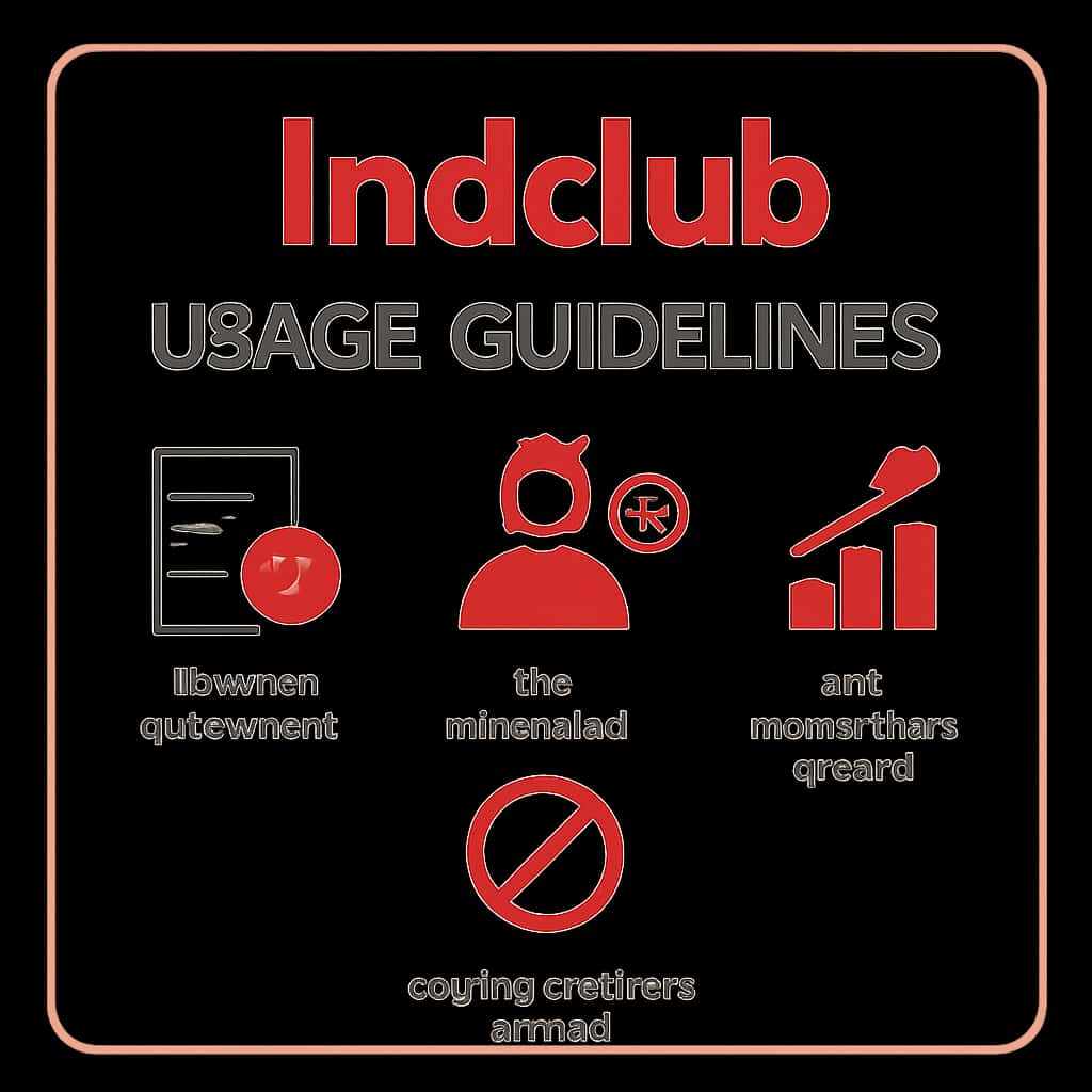 An educational diagram illustrating key principles of Indclub Usage Guidelines.