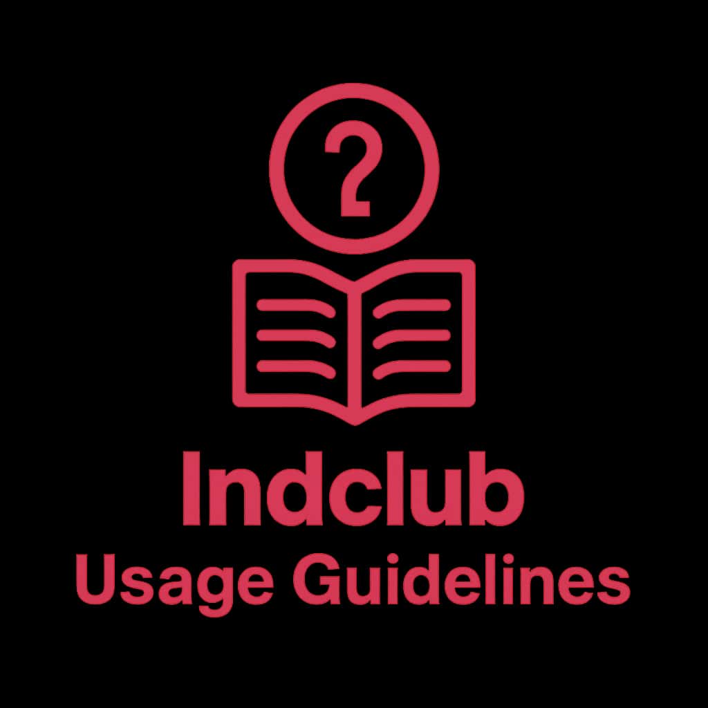 An icon symbolizing Indclub Usage Guidelines, designed for user assistance.