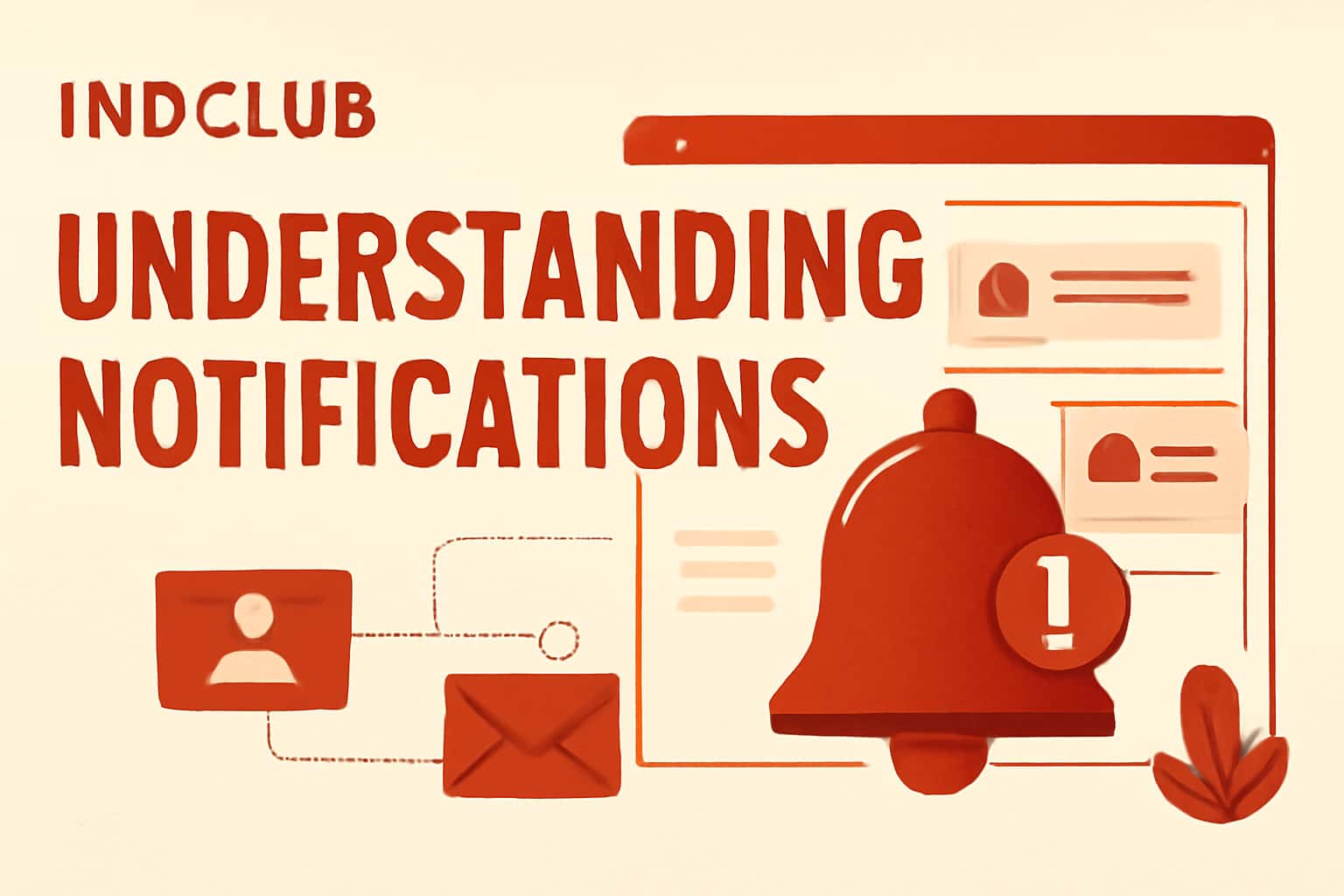 Informational display about Indclub notifications emphasizing user engagement and updates.