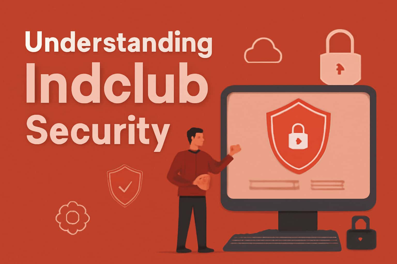 An informative scene illustrating the concept of security in Indclub, featuring the text 'Understanding Indclub Security'.